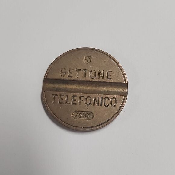 Vintage Gettone Telefonico Italy Pay Phone Token #7303 - Picture 1 of 2